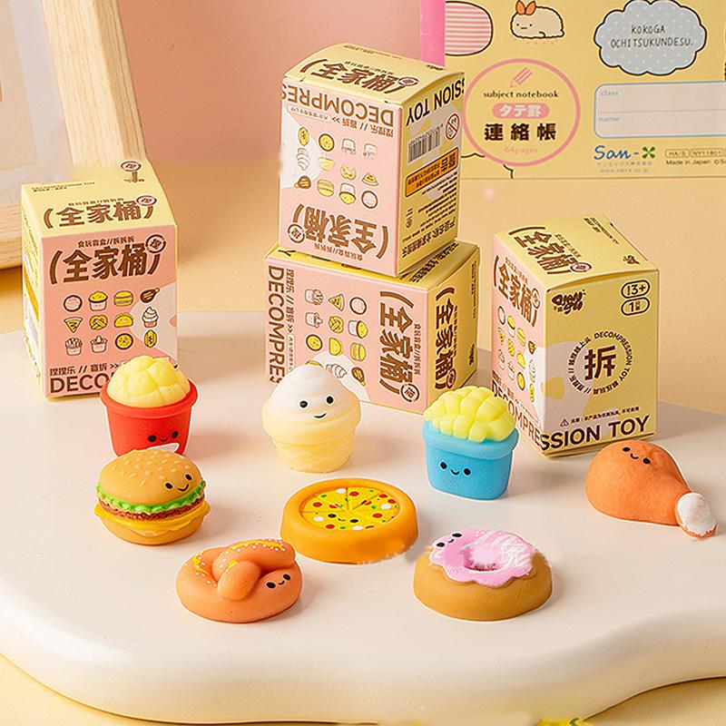 Cartoon Simulierte Burger Pizza Weichgel Eis Überraschungsbeutel Überraschungsbox Stil Spielzeug Ornamente Dekompressionsspielzeug