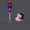 Portable High-End Soft Bristle Makeup Brush - Single Rose Flower Design for Powder and Blush