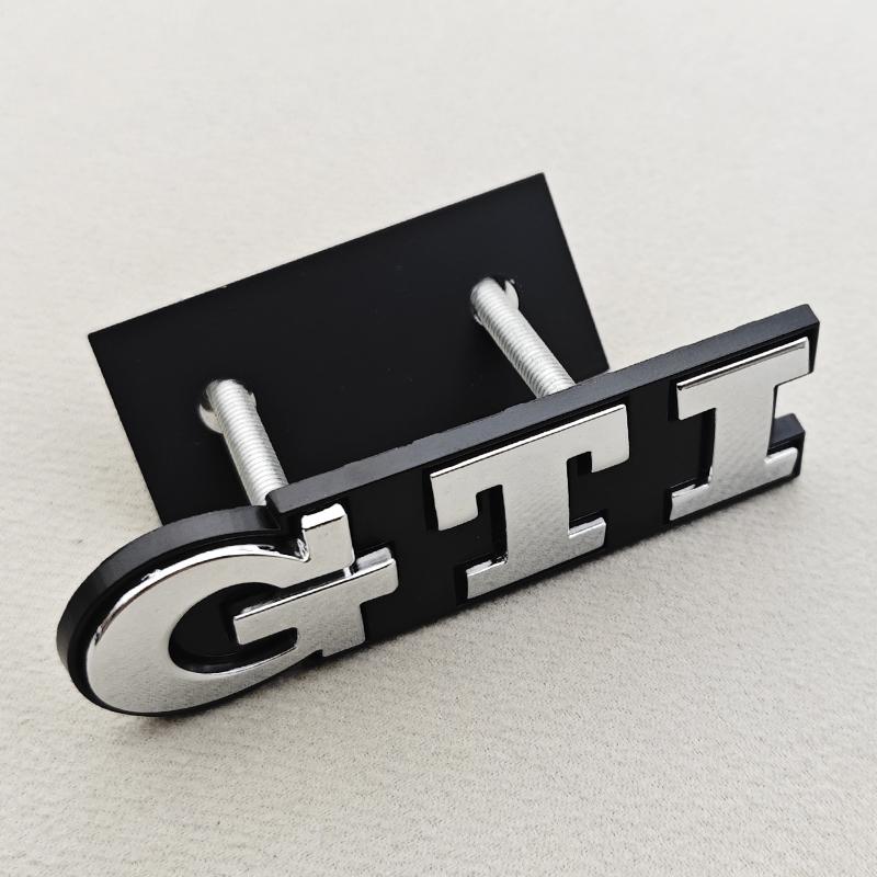 2026 New For VW VOLKSWAGEN 3D Metal Logo GTI Car Front Grille Badge Emblem For Volkswagen Polo Typ 9N3 6R AW Golf 4 5 6 8 MK3 MK