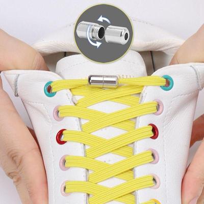 Nº 8 Cordones Elásticos Sin Atar Cordones para Zapatillas Planos Sin Lazo Cordones para Zapatos Niños Adultos Encaje Rápido para Zapatos Bandas de Goma Cordón de Zapato