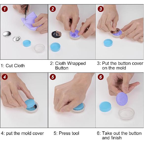 

HARFINGTON 100 комплектов Набор самообтяжных пуговиц 60L 1,5 38 мм с проволочными ушками Алюминиевые пуговицы для обтяжки тканью Изготовитель пуговиц Набор обтяжных пуговиц с 2
