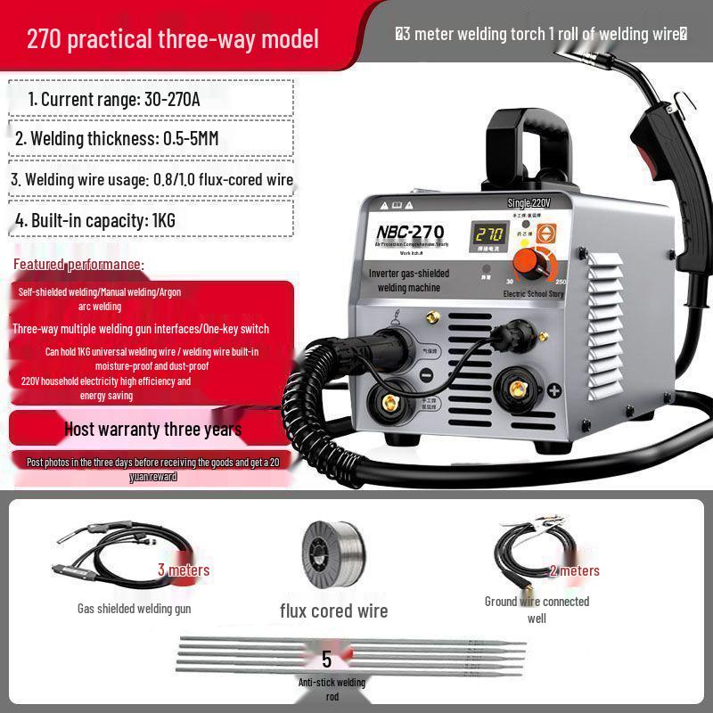 Bai Lie 350 Industrial Electric Welder – Dual-Purpose, Three-in-One Gasless TIG/MIG for Home and Professional Use