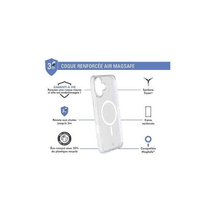 Forcecase Verstärkte Hülle kompatibel mit MagSafe für iPhone 16 Plus Transparent