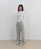 OJOS Side Fur Trim Sweatpants / Gray