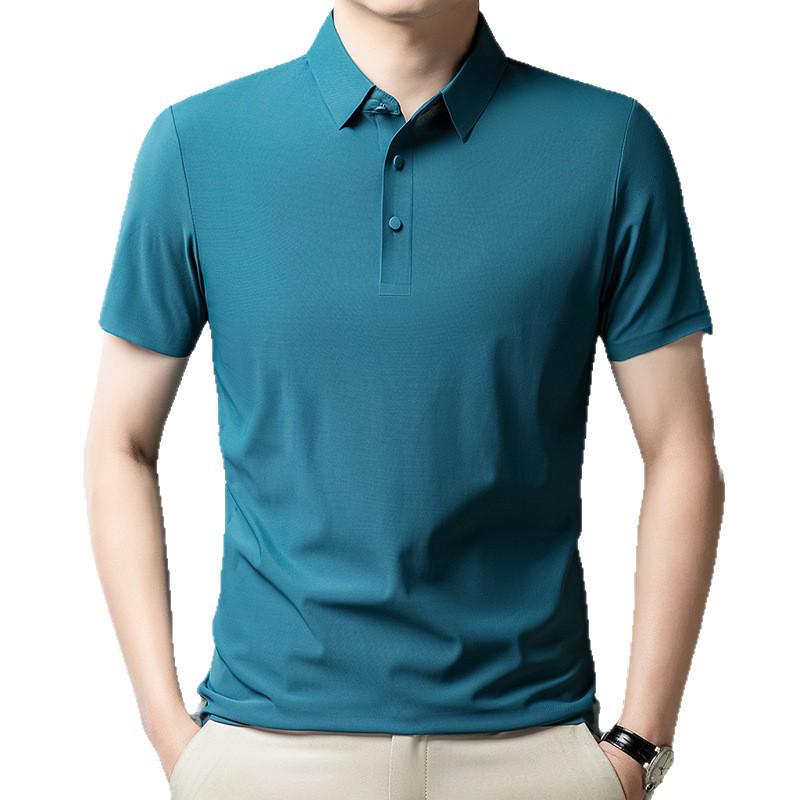 Men's Custom Short-Sleeve Polo Shirt with Logo – Seamless, Heat-Sealed, 3D Cut Design.