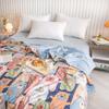 Funny Cartoon Bear Quilt Cotton Summer Air Conditioning Quilted Quilt Soft Skin-friendly Breathable Multifunction Thin Blanket