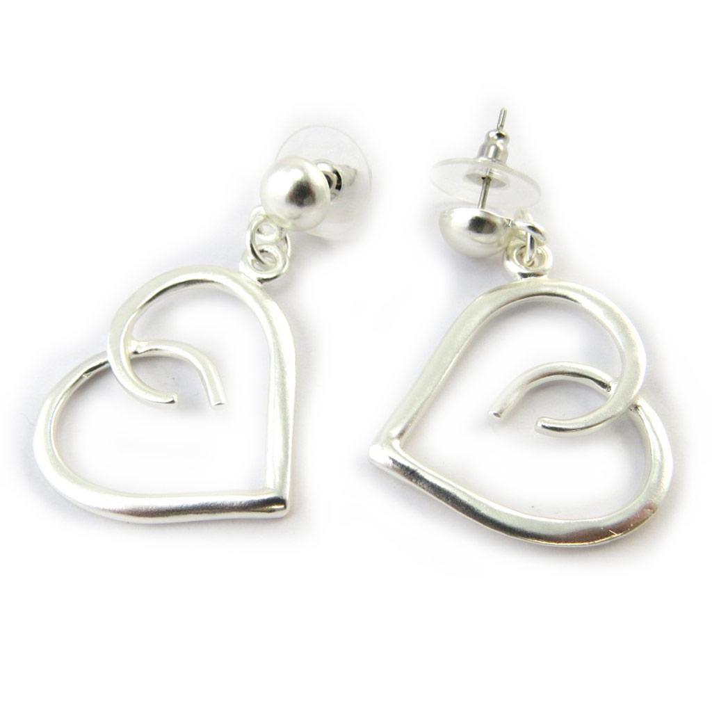 Dolce Vita [N3917] - Silver 'Love' Designer Earrings