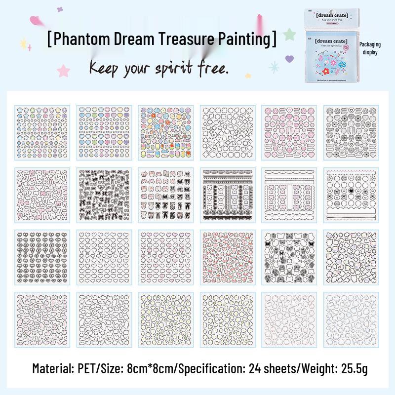 Mini Die-Cut Nail Art Sticker Book - Cute Decorative Stickers