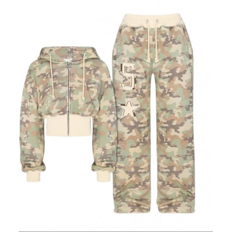 Set Felpa con Cappuccio Oversize Gotica Stampata Streetwear per Adolescenti Felpa Invernale