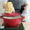 Home Use Heat Resistant Oven Mitts Cotton and Linen Microwave Safe Kitchen Gloves for Air Fryer Cooking Tasks