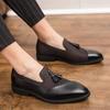 Belgische Herren-Loafer, blaue Abendschuhe, stilvolle formelle Leder-Blazer, Tanzschuhe für Männer