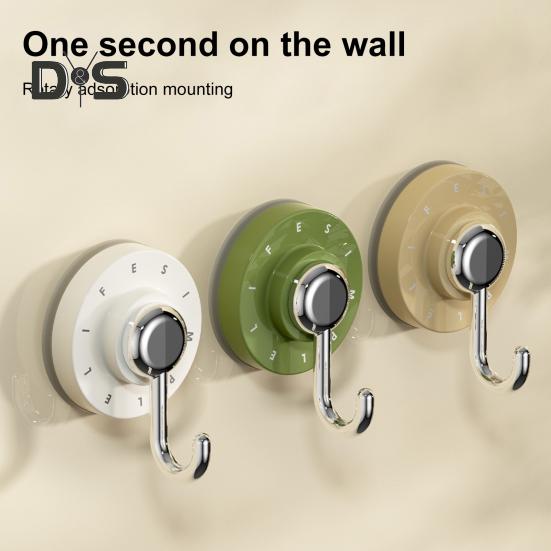 3-teilige Saugnapfhaken, robuste, schwingende Magnethaken, starke Tragfähigkeit, einfach zu installieren, für Küche und Bad