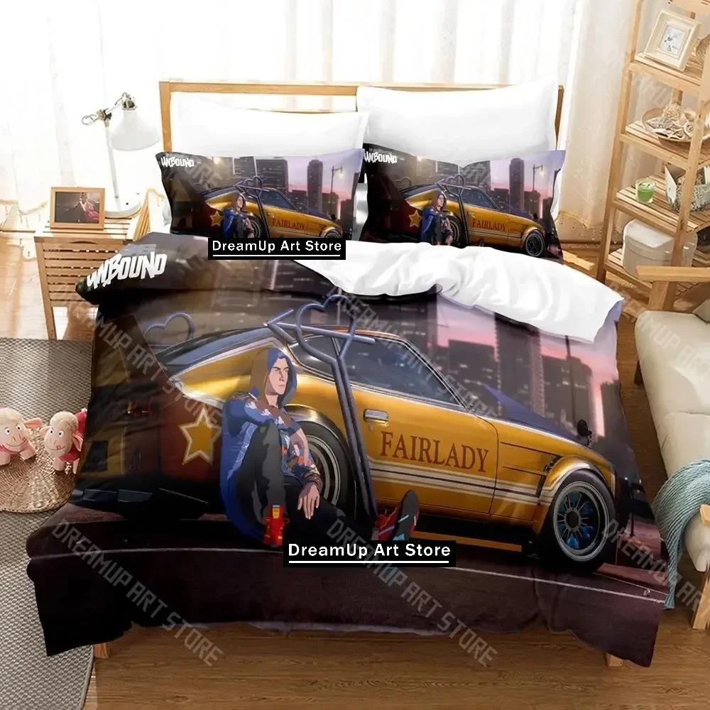 3D-Druck Need for Speed Unbound Bettwäscheset Einzelbett Twin Full Queen King Size Bettset Erwachsene Kind Schlafzimmer Bettbezugsets Anime