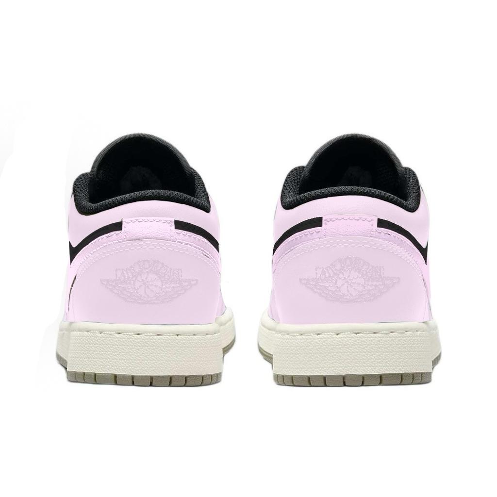 Jordan Air Jordan 1 Cherry Blossom Pink 1 Leather Abrasion Resistant Low Top Vintage Basketball Shoes Unisex Pink 553558-092(Team1119-1)