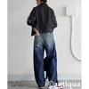 [antiqua] [Antica] Over Dye Denim Ladies Bottoms EP-00189 Medium 32 Blue