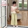 Fuluomi Girls' Sweet Korean Summer Two-Piece Set