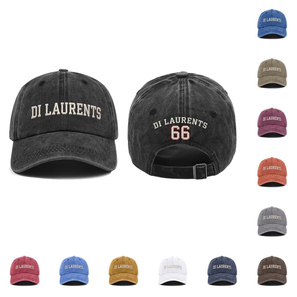 Vintage Washed Cotton Baseball Cap Soft Top Adjustable Strapback Hat with Embroidered Text and Distressed Look for Casual Wear