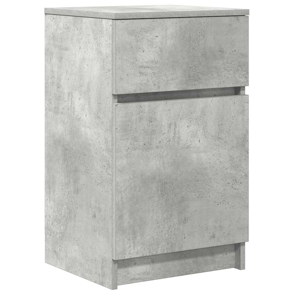 Nightstand Concrete Gray 39x35x65 cm Engineered Wood