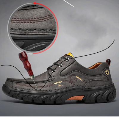Outdoor Herren Freizeitschuhe Echtleder Slipper Trekking Mokassins Freizeit Flats Retro Plateau Herren Arbeitsschuhe Zapatillas