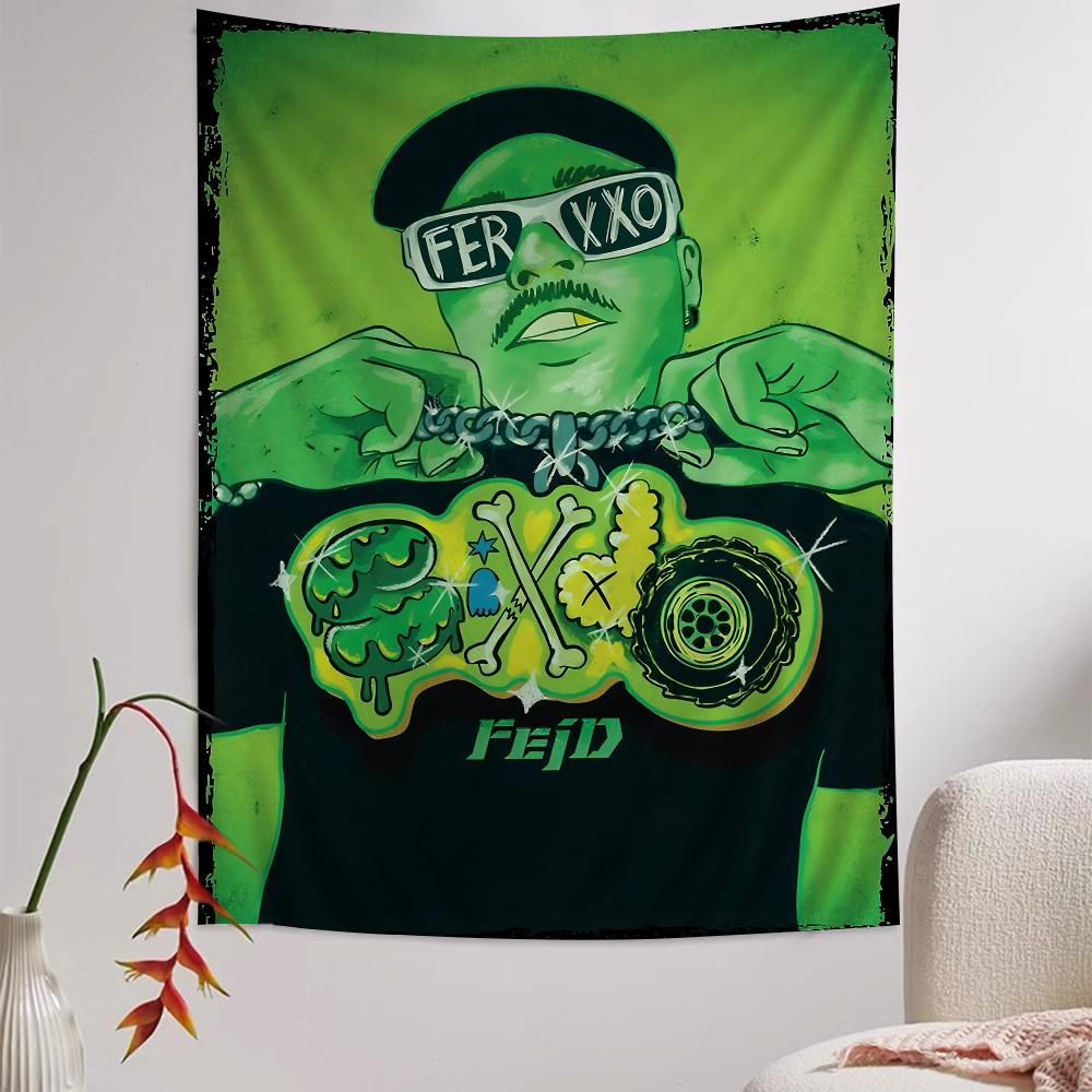 Ferxxo Feid Tapestry Art Printing Art Science Fiction Room Home Decor Home Decor