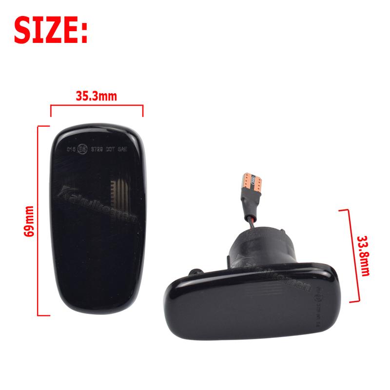 2Pcs Dynamic LED Side Marker fender Lights 12V Flowing Turn Signal light For Toyota Prius Wish Land Cruiser 200 RAV4 Lexus IS300