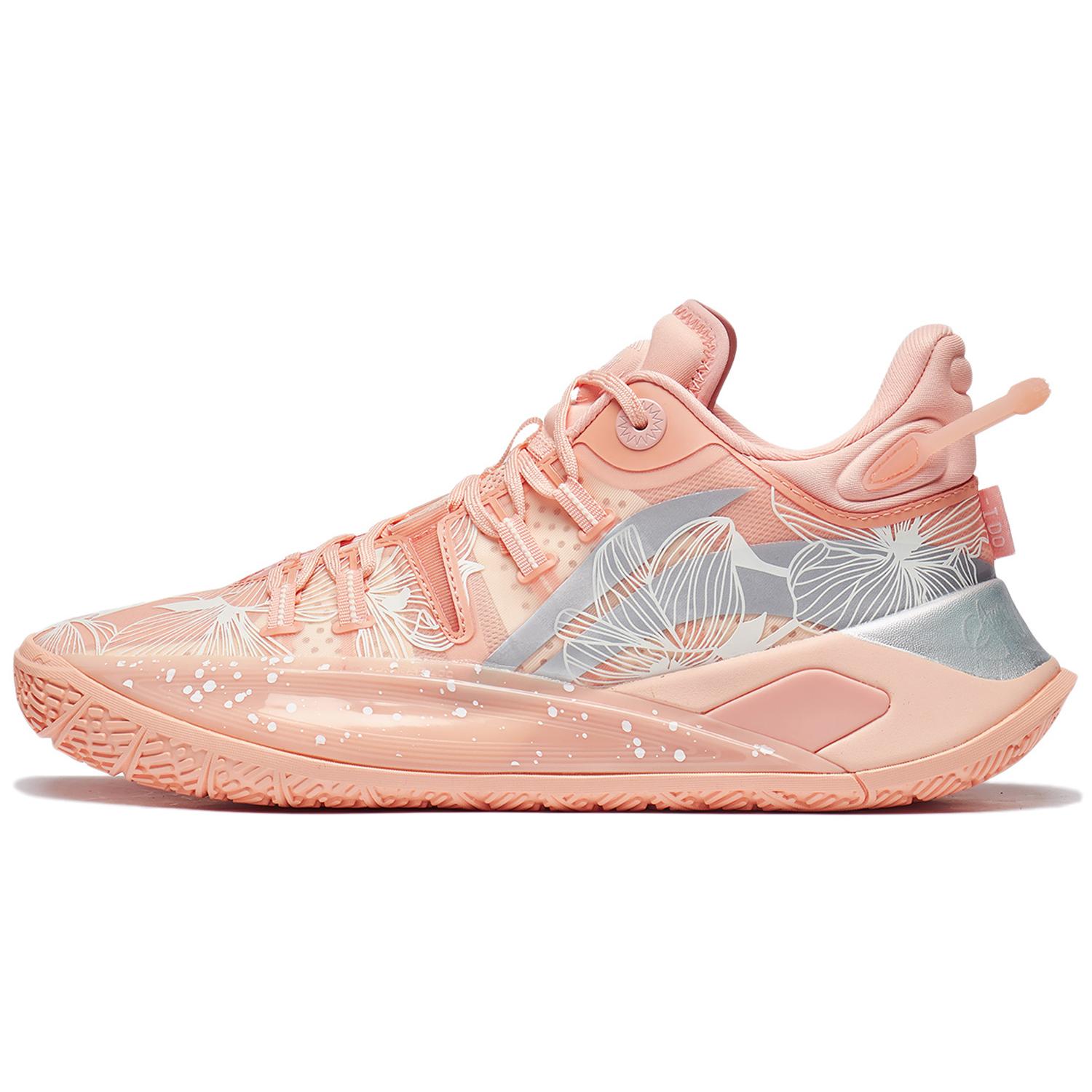 

Li Ning CJ 2 Fabric Cushioning Slip Resistant Abrasion Resistant Low top Basketball Shoes Men s Sweet Peach Orange ABAS001-17 45