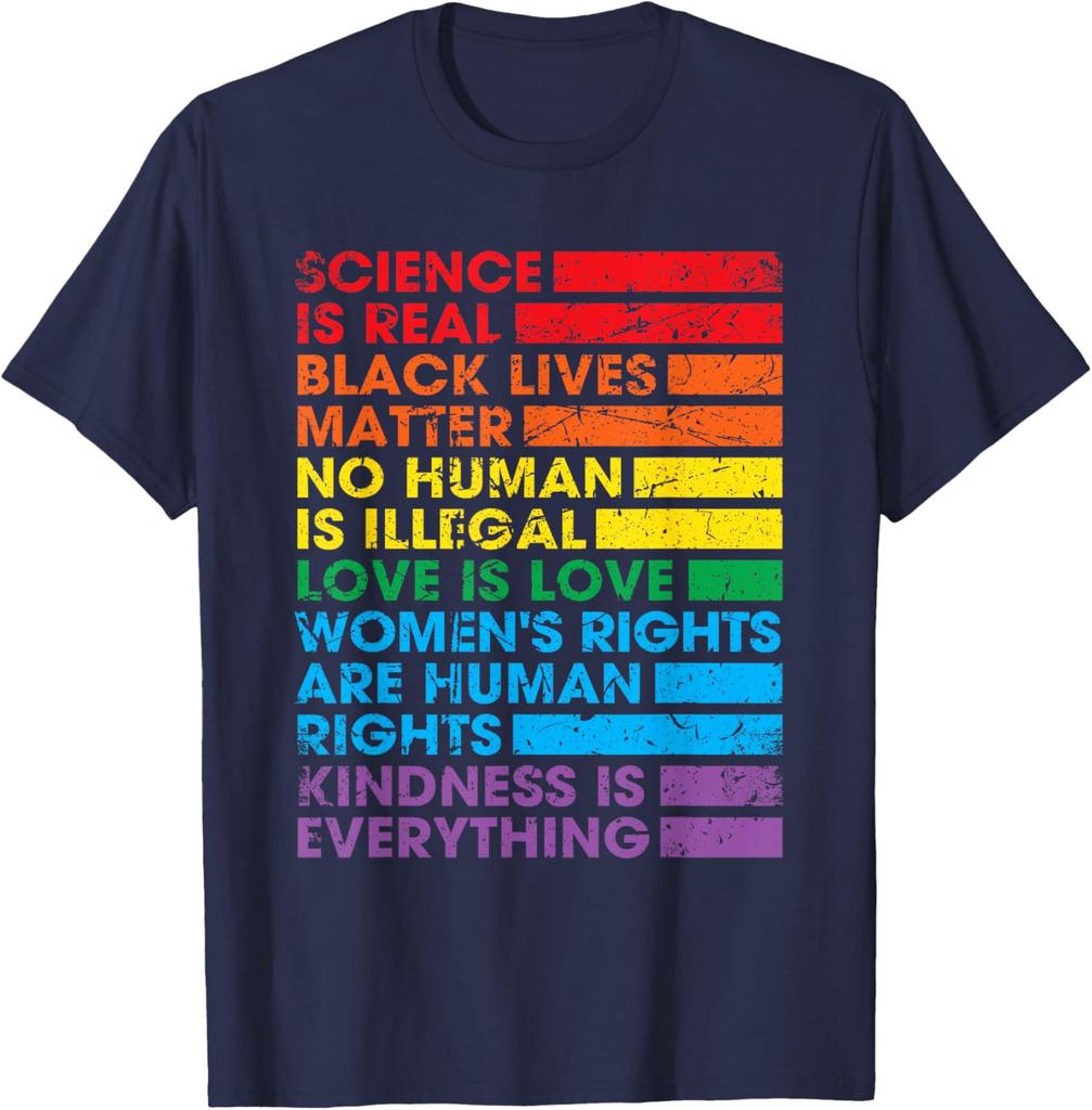 T-shirt Unisex Orgoglio Scienza È Reale Le Vite Nere Contano L'Amore È Amore