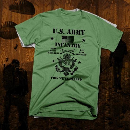 

Army infantry t-shirt 11 Bravo Iraq Afghan War Military Combat Vet cotton tee XL