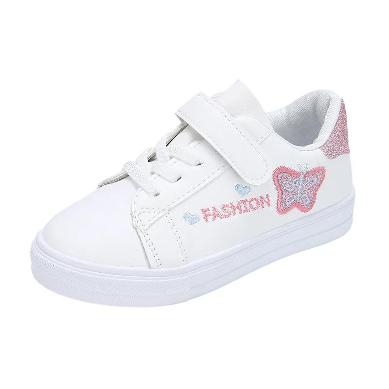 Fashion Spring Autunm Children's casual Shoes 2025 Embroidered Butterfly Fashion Styles Baby Girls Flats Shoes Kids Sneakers