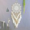 Nordic Feather Wind Chime Dream Catcher: Creative Crochet Hanging Ornament for Home or Wedding Decor.