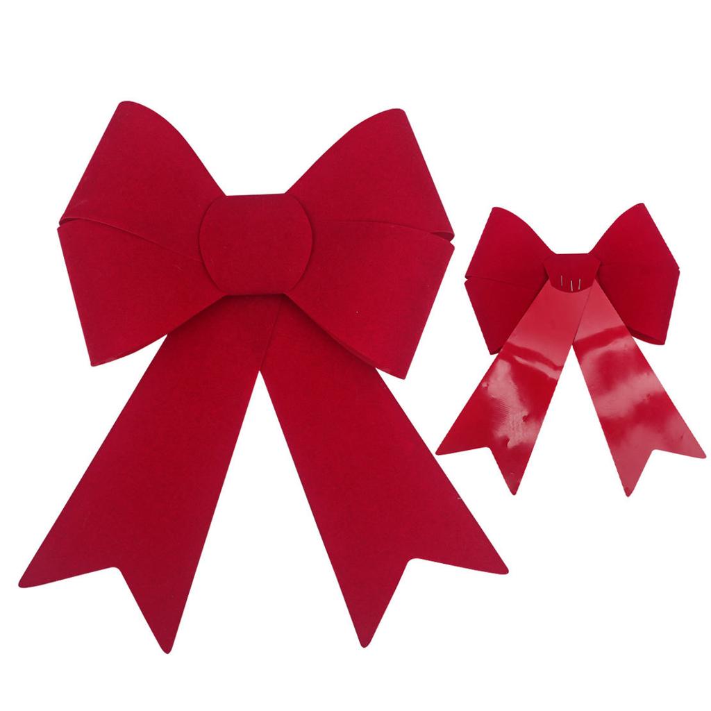 Christmas Bow Decoration Red Bow Knot Baubles Hanging Ornaments DIY Xmas Trees Pendant For Holiday Home Party Decorations