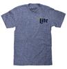 Miller Lite Milwaukee Wisconsin Mens T Shirt Royal Blue Snow Heather