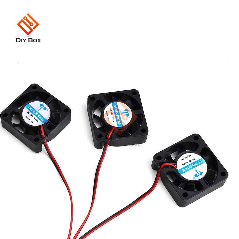 DC4010 5V 12V 24V Kühl-Turbofan Bürstenlos 3D-Drucker Teile 2-Pin Für Extruder DC-Kühler Gebläse Teil 4cm Schwarze Kunststofflüfter