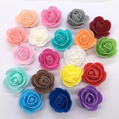 10/50/100Pcs 3cm Foam Rose for Bear Artificial Flowers Diy Gifts Box Wedding Decorative Christmas Home Decor 20 Color