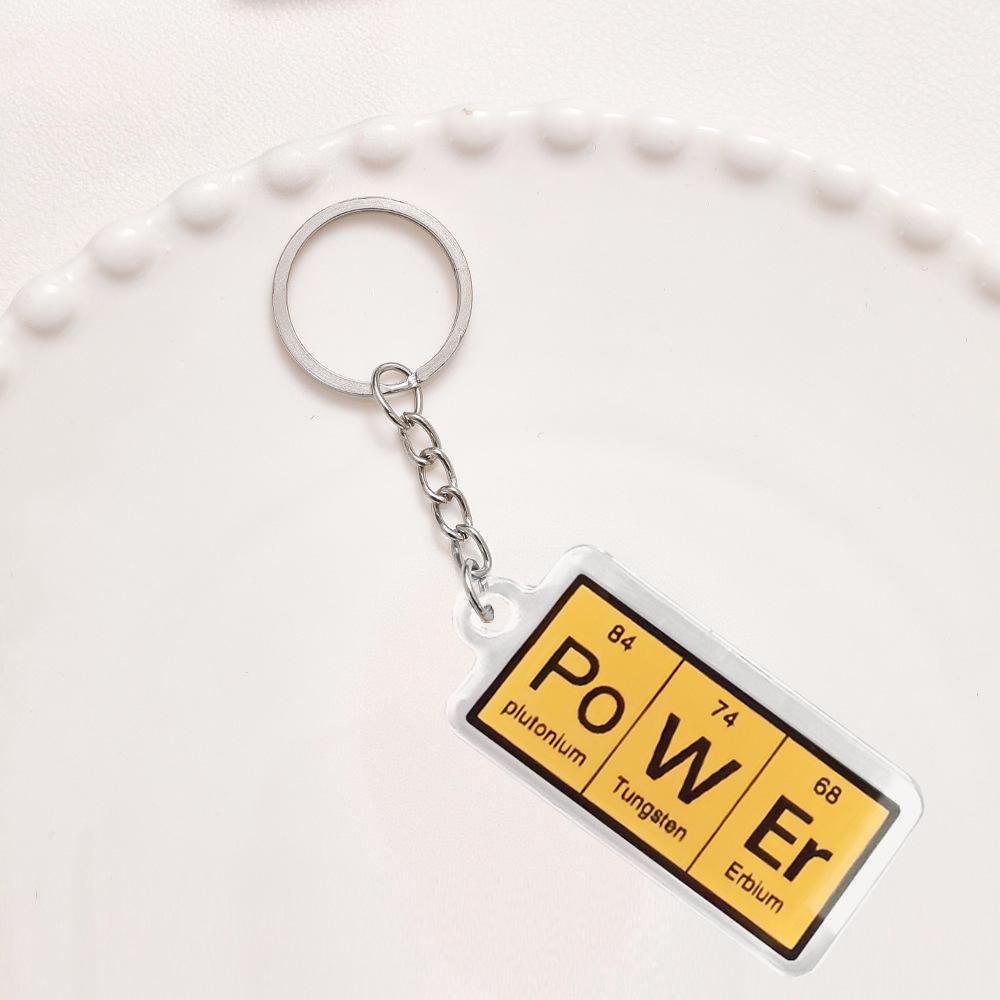 Creative Chemistry Elements Acrylic Keychain - Fun Gift for Teachers and Students