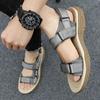 Herr Sandaler med Mjuk Sula Utomhus Strand Herr Promenadskor Sommar Lyxmärke Herrsandaler Design Andningsbara Fritidsskor