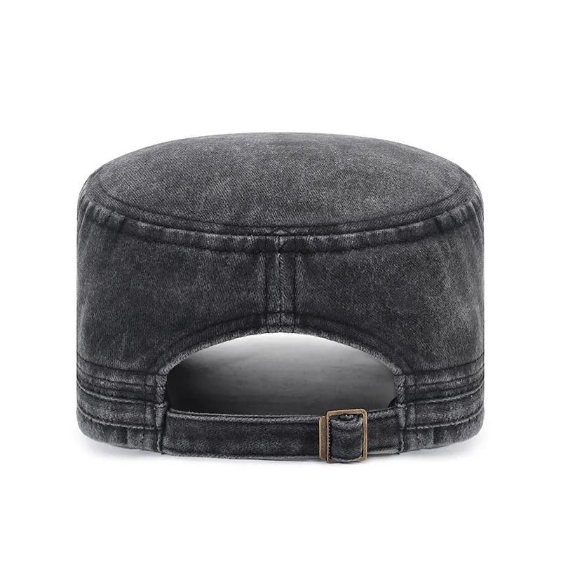 New Washed Hat Made Old Cotton Flat Top Autumn And Winter Peaked Hat Outdoor Breathable Faded Visor Hat Men