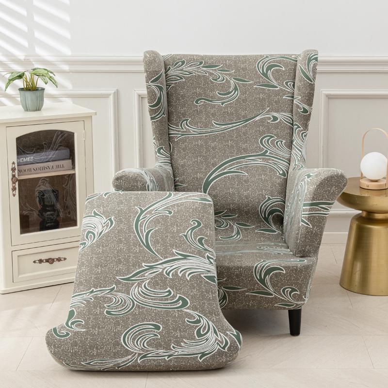 Ohrensesselbezug 2-teiliger Ohrensesselbezug Spandex Ohrensesselbezüge Ohrensesselbezüge Mit Elastischem Saum