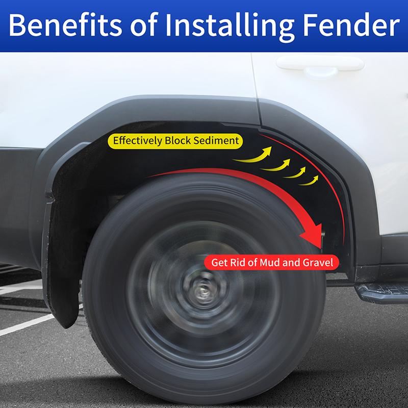 For Toyota 2024 2025 2026 Land Cruiser 250 Prado LC250 Rear Mud Flaps Plastic Anti-Splash Accessories Mudguards Upgrade Parts