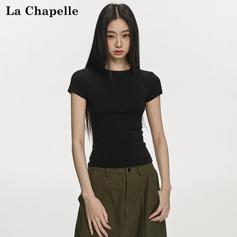 

La Chapelle Women s Solid Short Sleeve T-Shirt 2XL