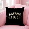 Classic HHavana Club Cushion Cover Natural Linen Pillow Case DoubleSided Print Decorative Sofa Pillowcase Home Decor Gift