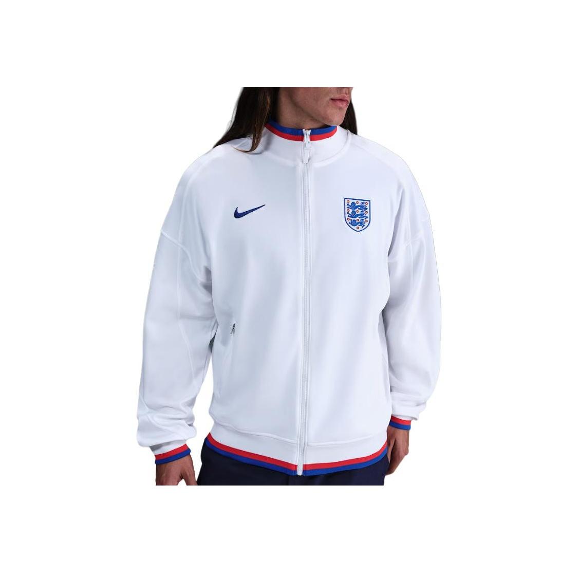 Nike Dri-FIT Soccer Anthem Full-Zip Training Jacket Men White Hyper Royal FZ9389-100 XL