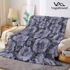 Purple Peony Floral Vintage Flannel Blanket Warm Soft Halloween Christmas Decorative Couch Warm Cozy All-Season Gift