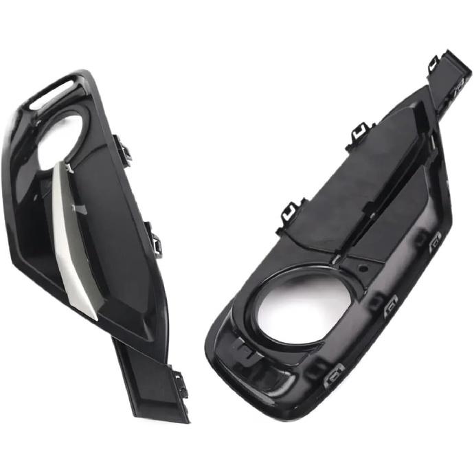 Links Rechts Stoßfänger Nebelscheinwerfer Lampenabdeckung Gitter Gitter mit Chromleiste, Kompatibel mit BMW 3er F30 F31 11-17 51117300737 51117300738(Recht)