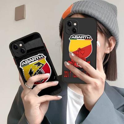 Italienisches Berühmtes Auto A-ABARTH Logo Für Silikon Matt Handyhülle Für IPhone 16 Pro Max 15 14 13 12 11 X XS MAX