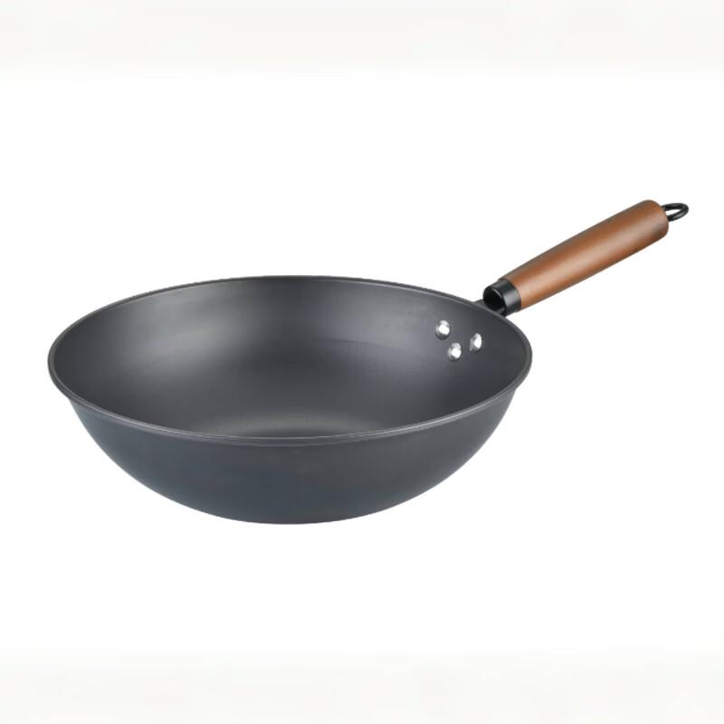 COOKER KING Orange Heart Cast Iron Wok