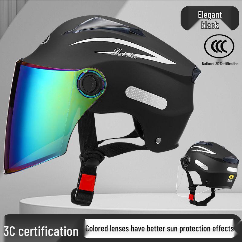 3C Certified Summer Motorcycle Helmet with UV Protection for Men & Women