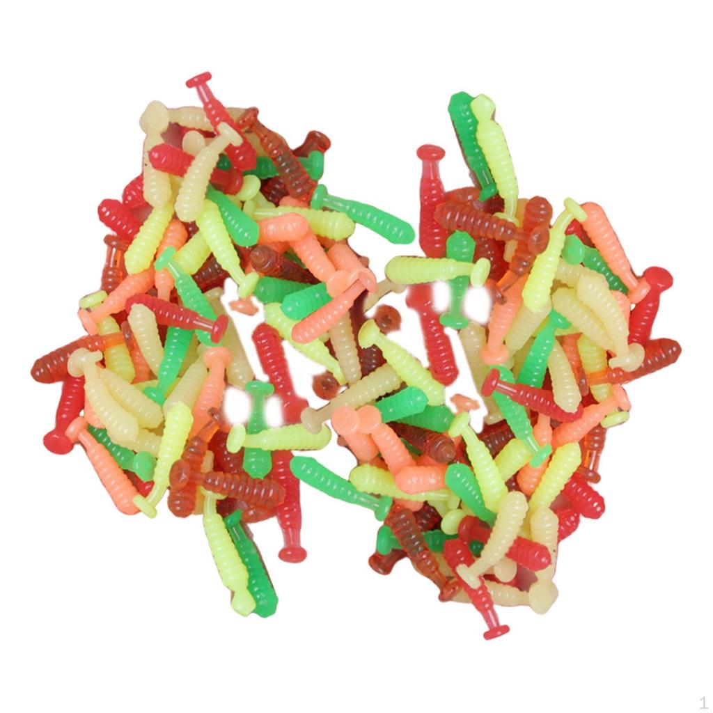 100 Pieces Fishing Lures Silicone Paddle Tail Swimbaits for Carp Walleye