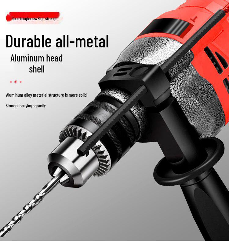 Electric Drill Set for Home & Woodworking - Includes Hand Drill, Drill Bits, and Toolbox