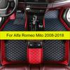 Car Floor Mats For Alfa Romeo Mito 2008-2018 Auto Interior Accessories Leather Carpets Rugs Waterproof Anti Slip Foot Pads 2012